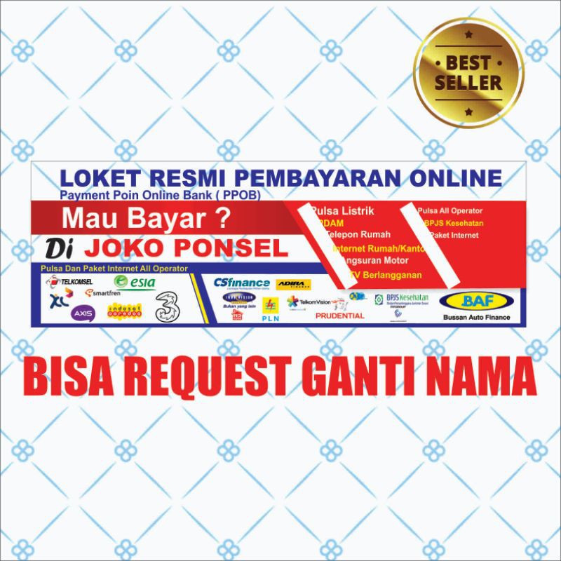 Jual Spanduk Banner Loket Pembayaran Spanduk Ppob Termurah Ukuran 200 X