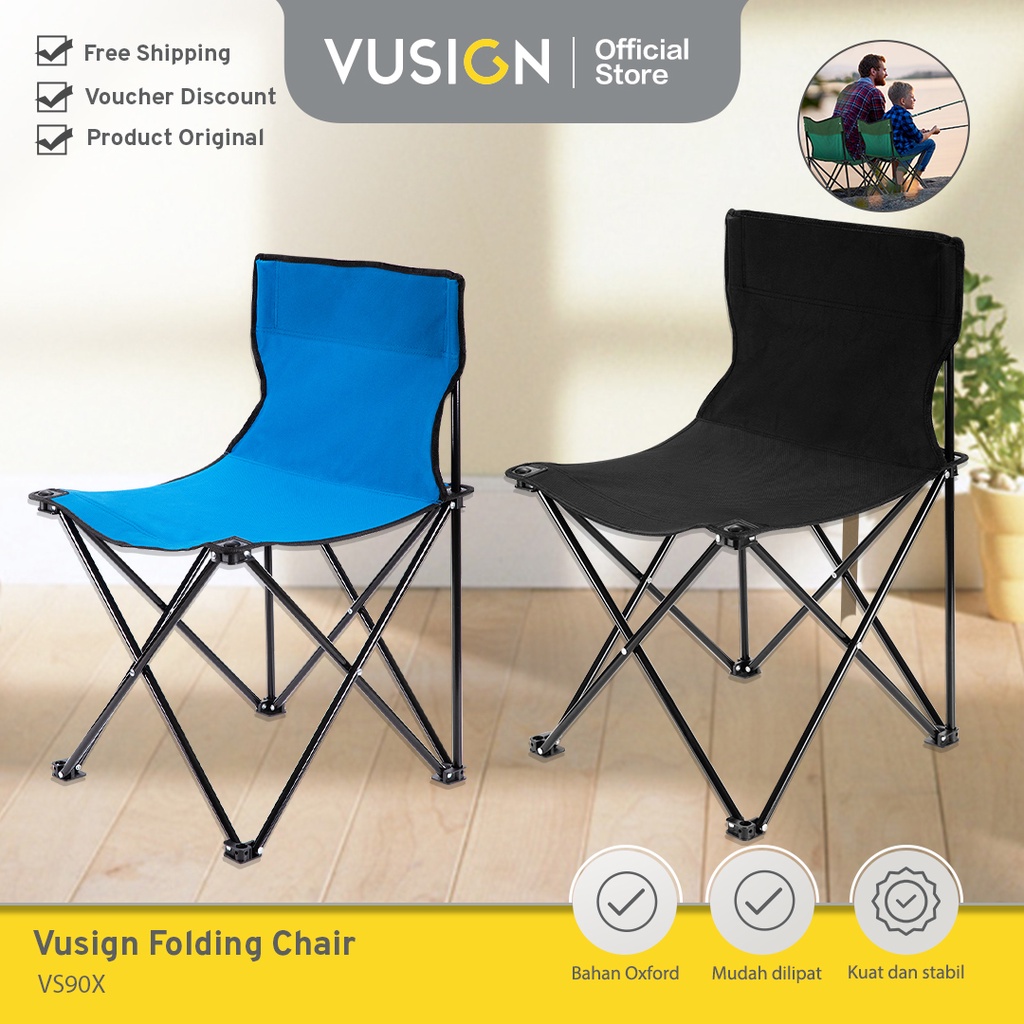 Jual Vusign Folding Chair Kursi Lipat Outdoor Camping Mancing Portable Vs X Shopee Indonesia