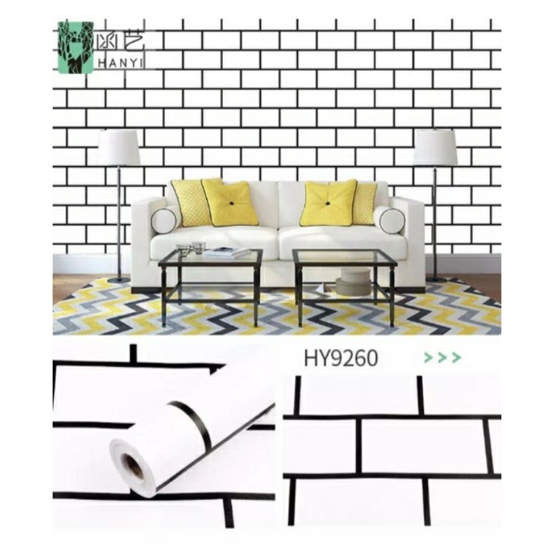Jual Wallpaper Sticker Motif Bata List Hitam | Shopee Indonesia