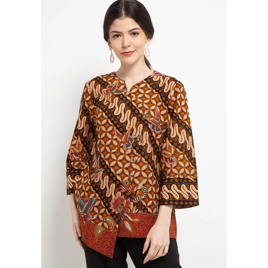 Blouse Wanita Batik Parang Matahari