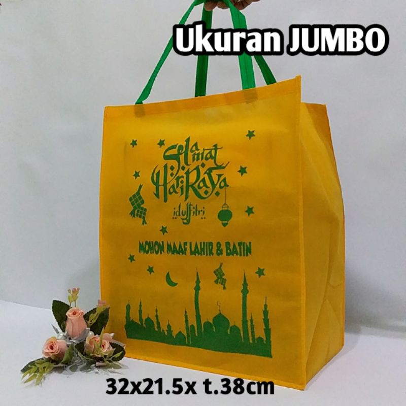 Jual TAS IDUL FITRI LEBARAN TEBAL JUMBO/TAS SABLON IDUL FITRI/GOODIEBAG