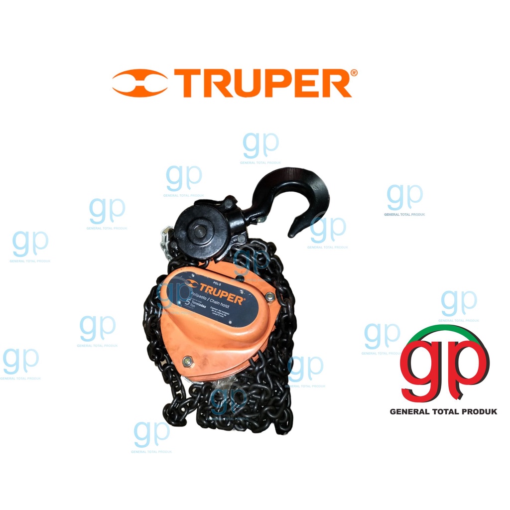 Jual Chain Hoist Truper Chain Blok POL-5 Katrol Manual 5 Ton 16828 POL ...