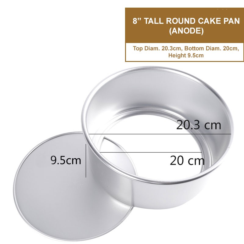Jual Tall Deep Round Cake Pan Removable - Anode | Shopee Indonesia