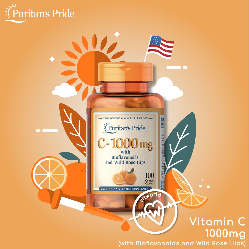 Jual Puritans Puritan Pride Vitamin C - 1000 MG With Bioflavonoids and ...