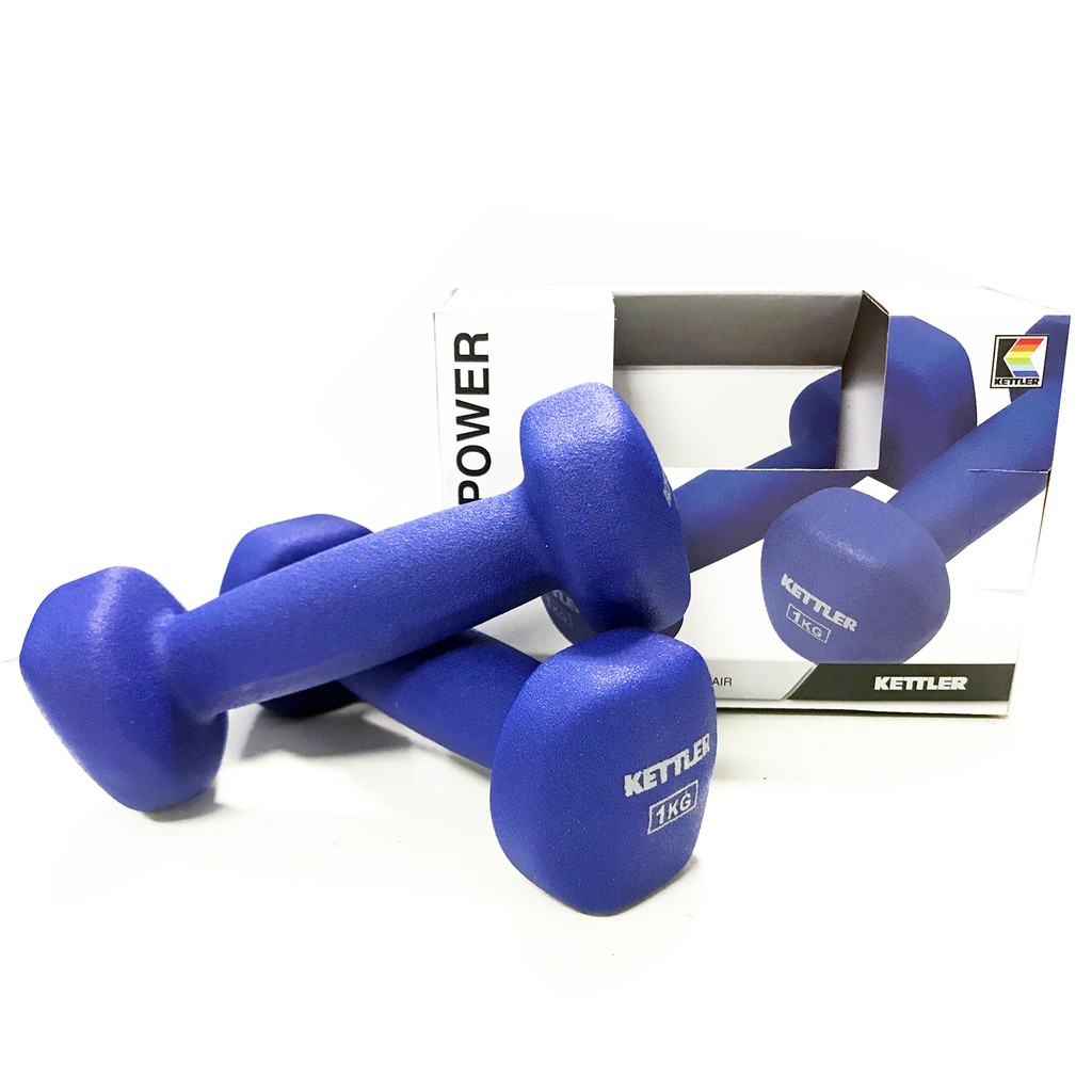 Jual Kettler Neoprene Dumbbell (2kg/pair) Electric Blue 701-100 ...