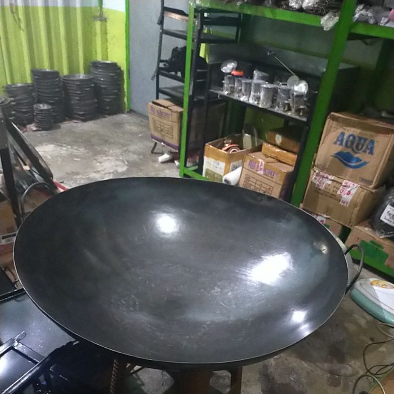 Jual Kuali Wajan Ukuran Cm Plat Baja Hitam Tebal Mm Shopee Indonesia