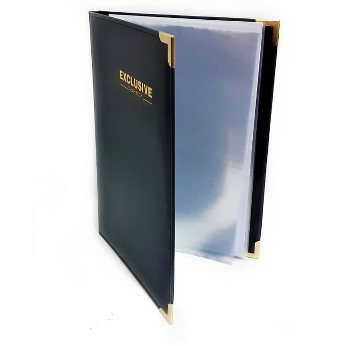 Jual Best Map Dokumen Keeper Clear Holder Hitam Folio F4 20 Lbr Pvc