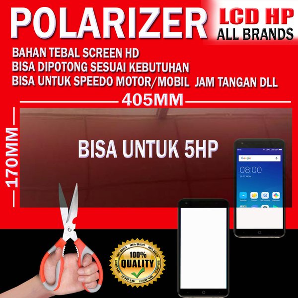 Jual PLASTIK POLARIS POLARIZER LCD KACA HP MONITOR MOBIL POLARIZER ...