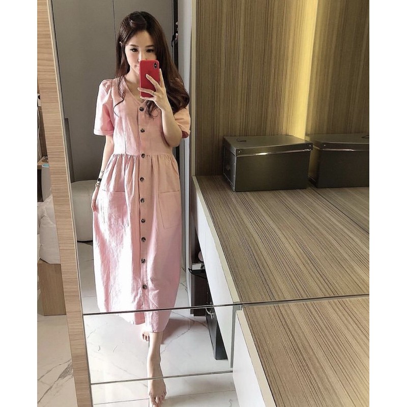 Jual Kode 441 Dress Linen Ndudshop (New Colours) | Shopee Indonesia