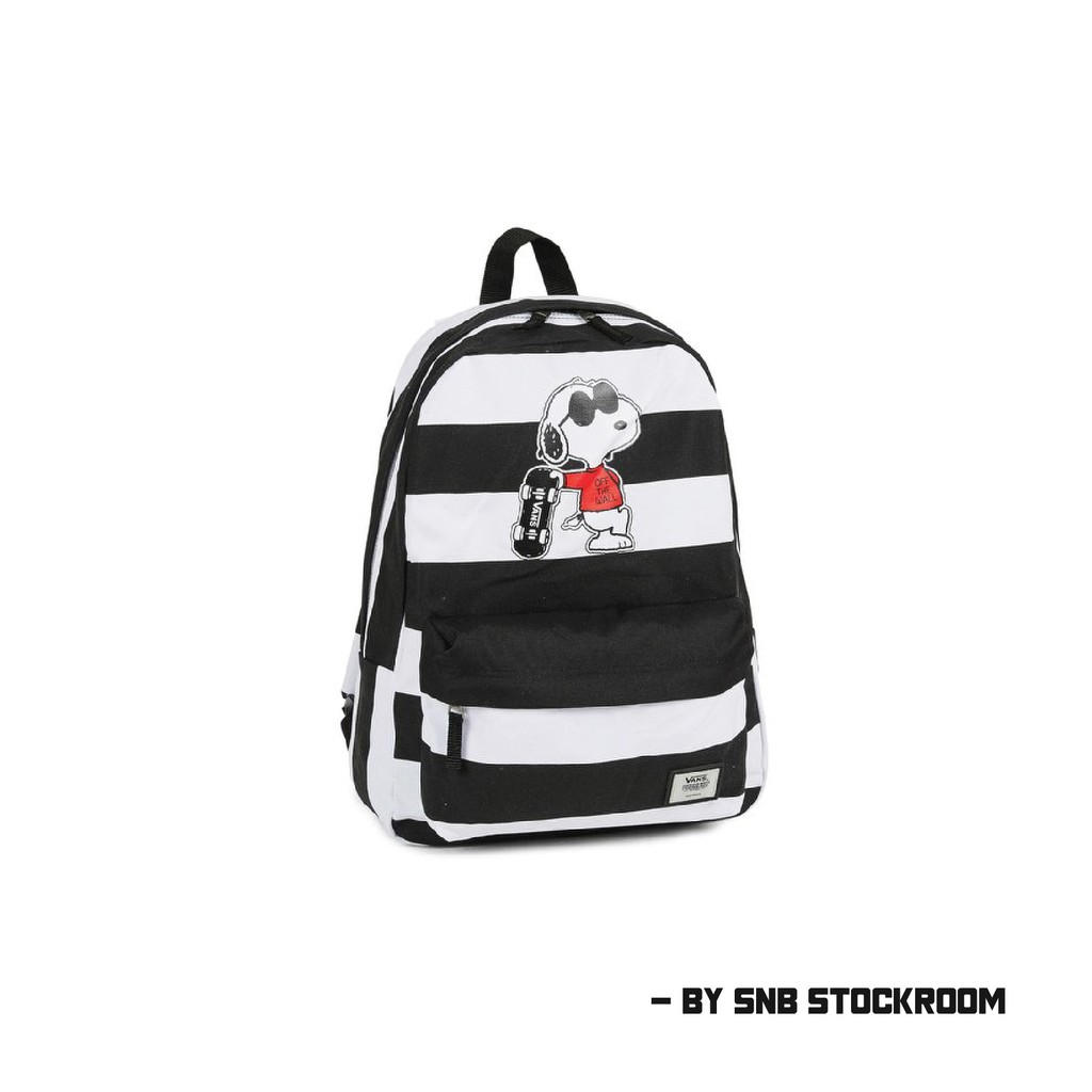Jual Vans Backpack X Peanuts Snoopy (Black/White) | Shopee Indonesia