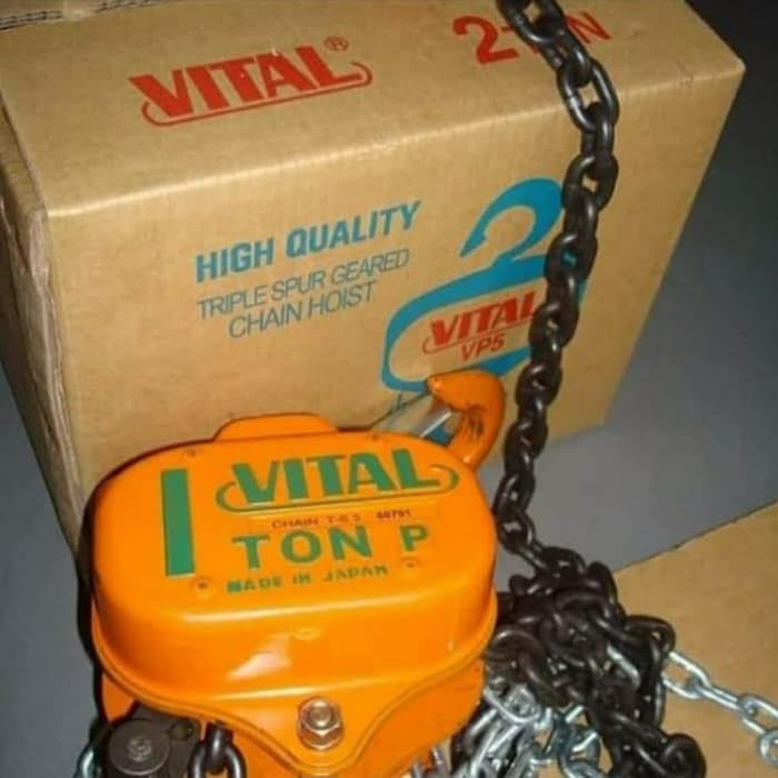Jual (B2T)chain block vital takel 20 ton x 10 meter kerekan manual ...