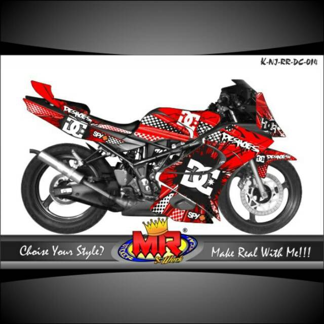 Jual Decal Premium Ninja RR 150 old lama merah Stiker Sticker Ninja ...