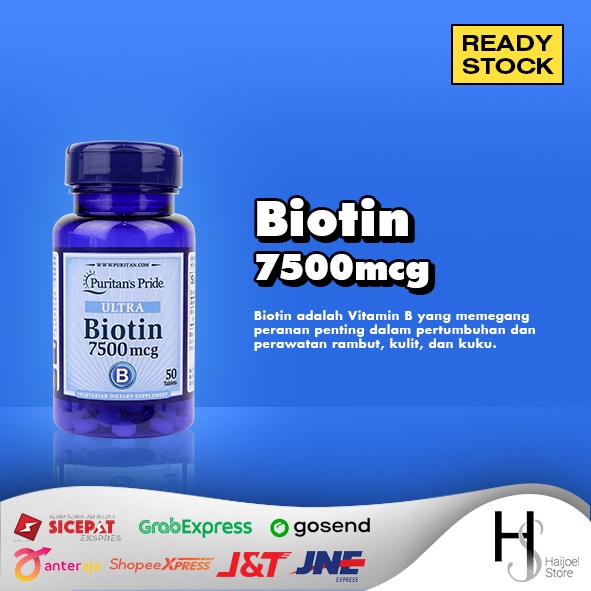 Jual Biotin Puritan 50tabs - Suplemen Penumbuh Rambut | Shopee Indonesia