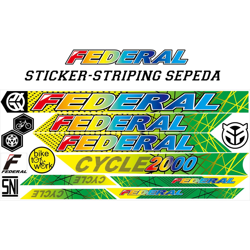 Jual CUSTOM DECAL SEPEDA FEDERAL | Shopee Indonesia