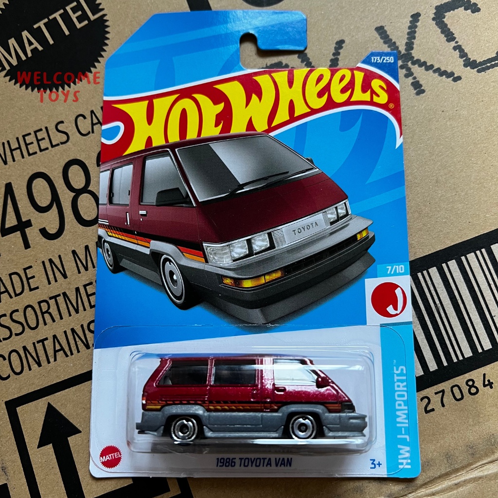 Hot Wheels 1986 Toyota Van – Grau, HW J-Imports Serie, Short Card, Sammlerstück Von Mattel
