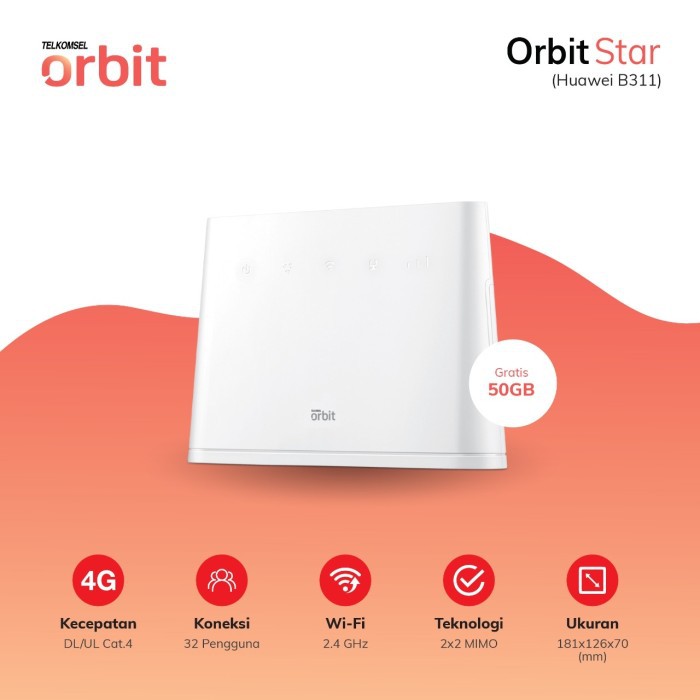 Jual ROUTER HUAWEI B311 ORBIT 4G LTE UNLOCK FREE KUOTA - GARANSI RESMI ...