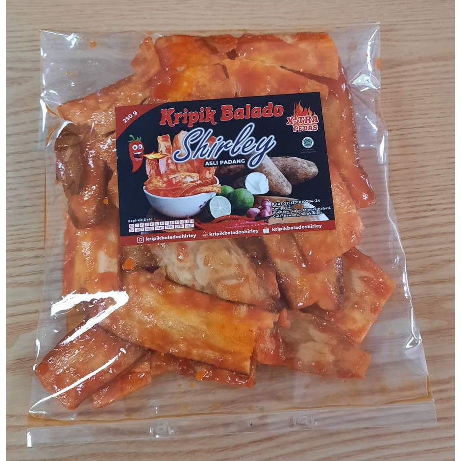 Jual Kripik Balado Panjang Bulat Shirley Khas Padang 250 Gram Shopee