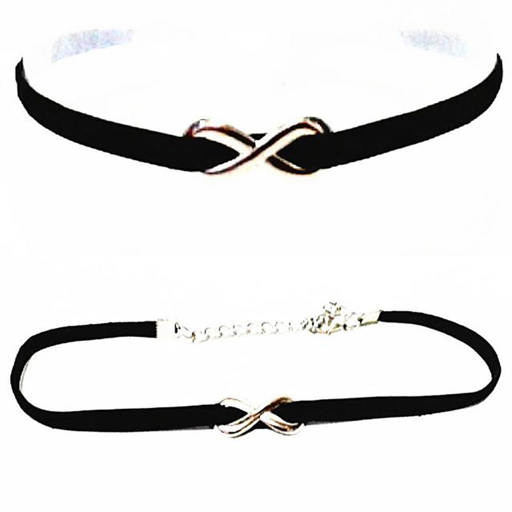 Jual Silver Infinite Velvet Choker Necklace | Kalung Handmade | Shopee ...