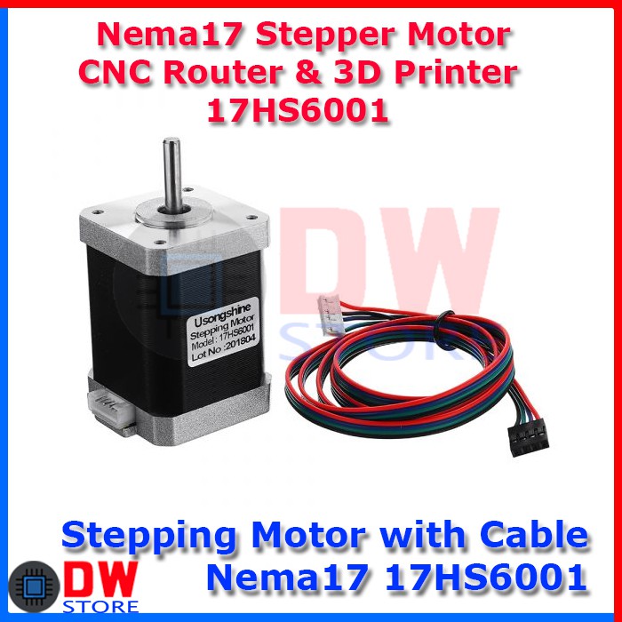 Jual Stepper Motor 42 Nema17 Nema 17 Stepping CNC 3D Printer 17HS6001 ...