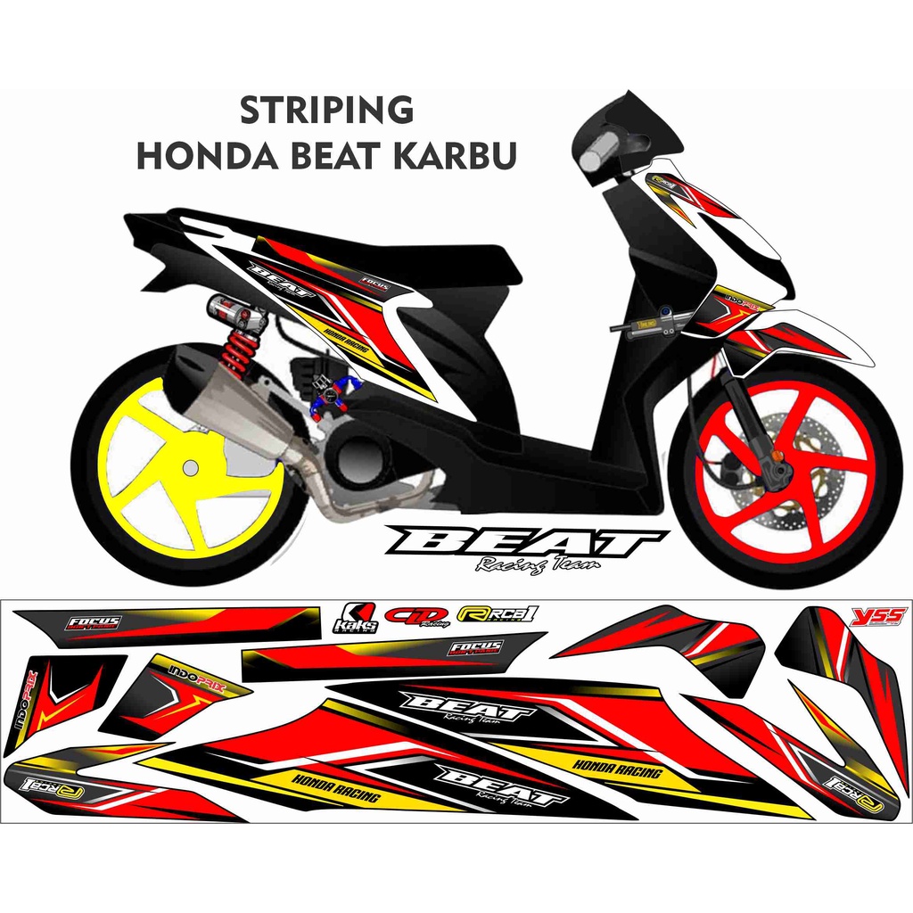 Jual STRIPING HONDA BEAT KARBU VARIASI RACING SANGAT COCOK BUAT MOROT ...