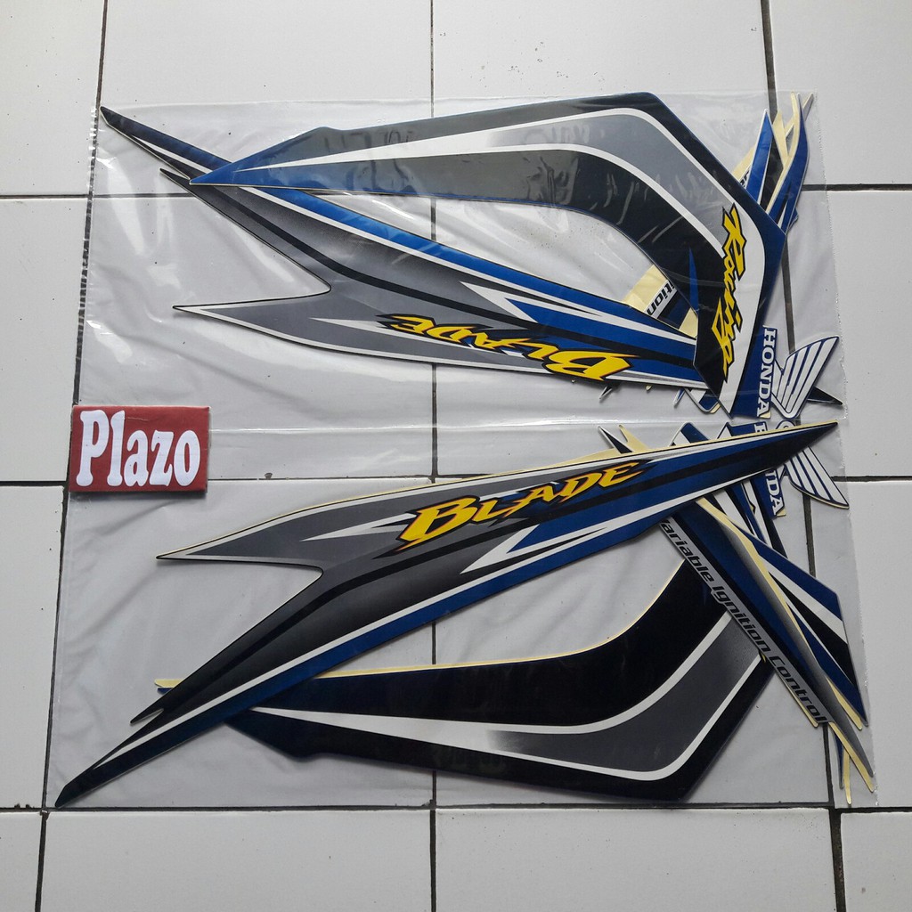 Jual stiker motor blade racing 2012 biru | Shopee Indonesia