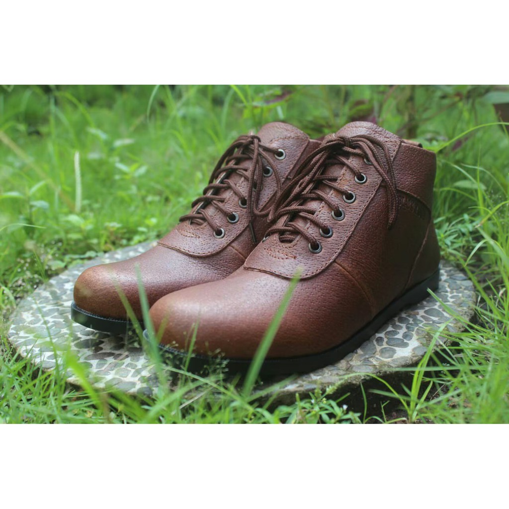 Jual Sepatu Pria kulit asli lokal prid boots handmade klasik kerja ...