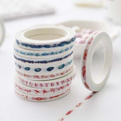 Jual HI023 Washi Tape Mini 5mm Elegan Style untuk Scrapbook Diary ...