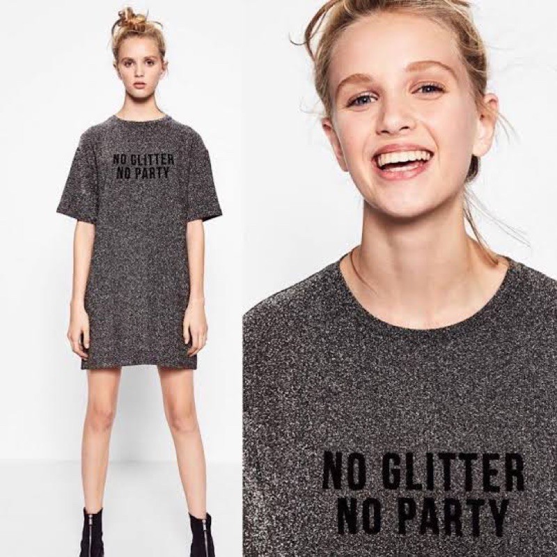 Zara no glitter no party dress sale