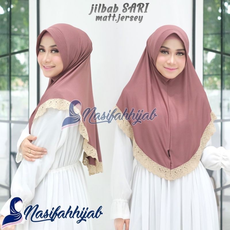 Jual Nasifah Hijab2 - Jilbab SARI Renda / Jilbab Instan Renda Bahan ...