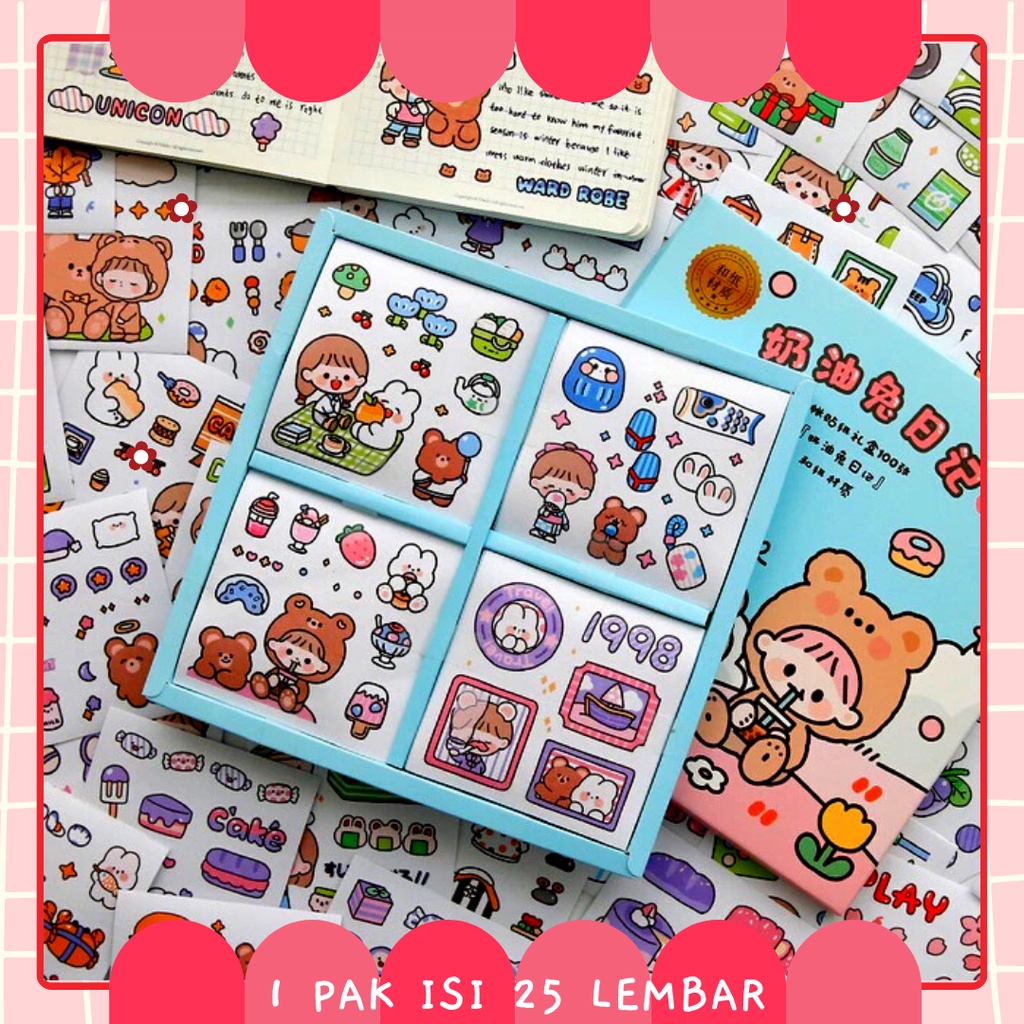 Jual Yuniklo Stiker 2D Tempel Lucu 1 Pak Isi 25 Lembar Anti Air Planner ...