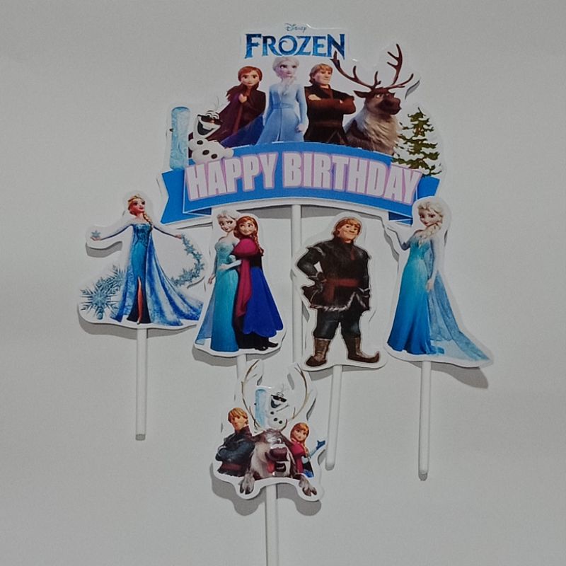 Jual cake topper birthday karakter frozen | Shopee Indonesia