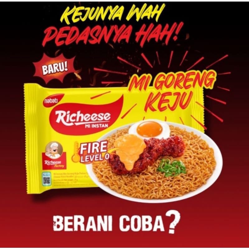Jual [FREE GIFT] MIE GORENG RICHEESE VIRAL , rasa nampol dan keju khas ...