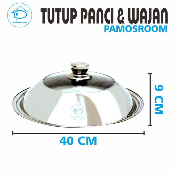 Jual Pamosroom Tutup Wajan Kuali Panci Wok Pan Stainless Dengan Kaca