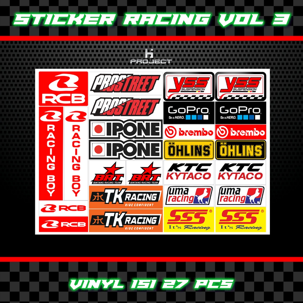 Jual Sticker Pack Racing Stiker Motor harga perlembar vinyl HOLOGRAM ...