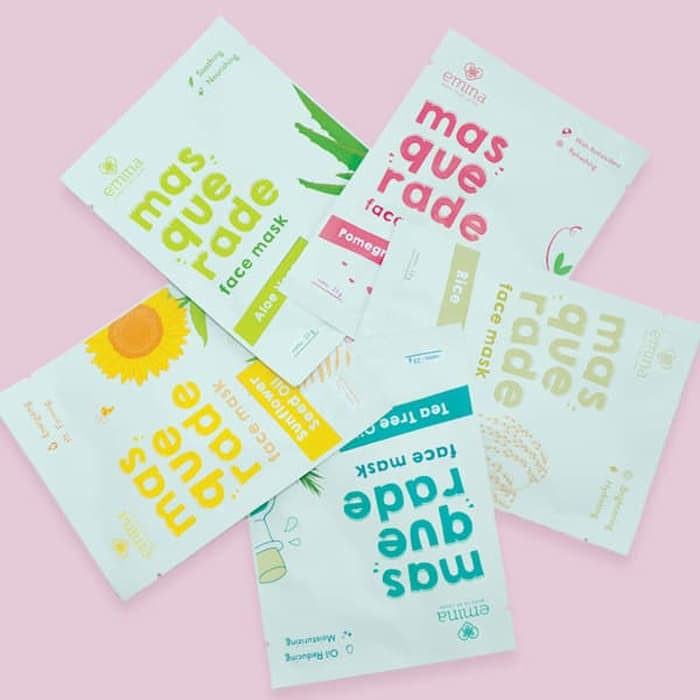 Jual Emina Masquerade Face Mask Sunflower Seed Oil / Rice / Tea Tree ...