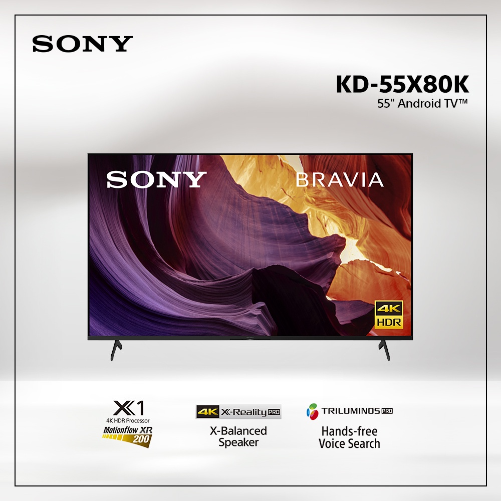 Jual LED TV Sony Bravia 55X80K 4K HDR Google TV 55 Inch | Shopee Indonesia