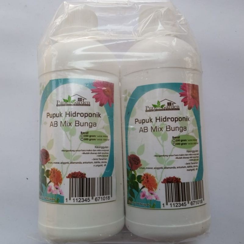 Jual Pupuk Nutrisi Hidroponik Ab Mix Bunga Gr Dalam Botol Shopee