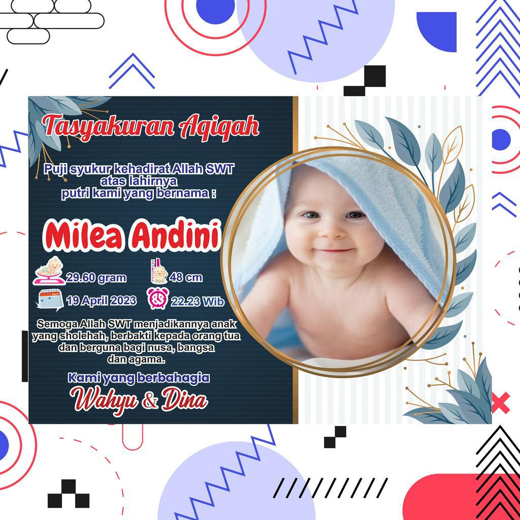 Jual Cetak Stiker Tasyakuran Aqiqah,Tasyakuran Kelahiran Bayi, Custom ...