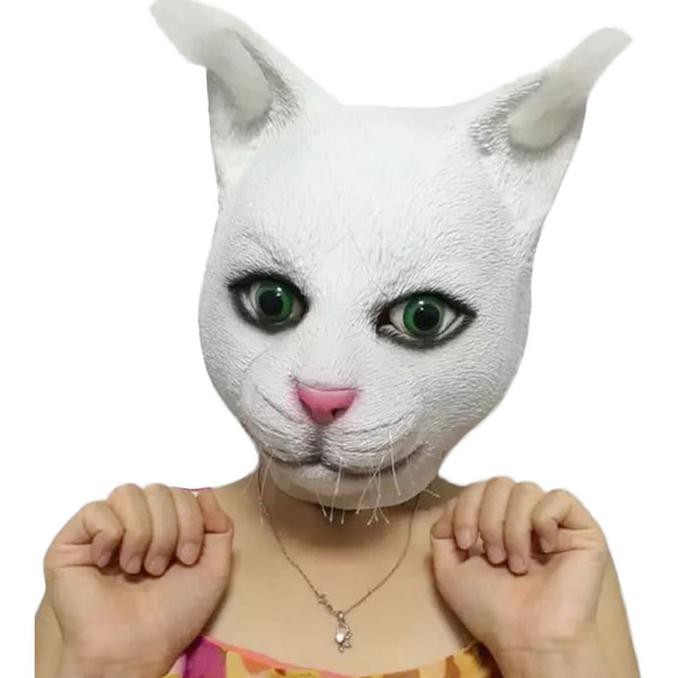 Jual Produk Berkualitas Topeng Kucing Binatang Animal Cat Mask Latex ...