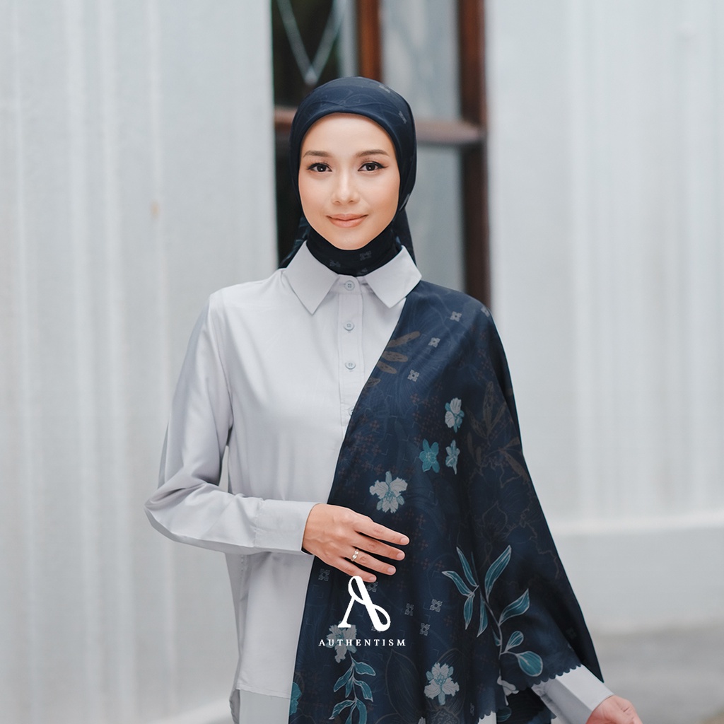 AUTHENTISM ID Isyana Series Kerudung Segi Empat Motif Voal Ultrafine Lasercut Premium