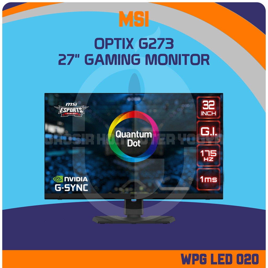 Jual MSI Optix G273 27" 1ms 165Hz Frameless Design Gaming Monitor Shopee Indonesia