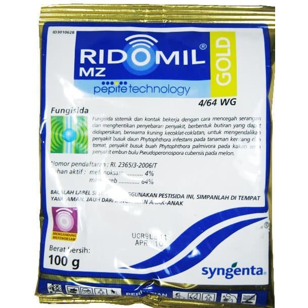 Jual Obat Pertanian Pembunuh Jamur Fungisida RIDOMIL MZ 4/64WP [100gr ...