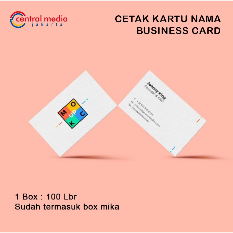 Jual Cetak Kartu Nama Art Carton 260 + Box Thank You Card 100 Lembar ...