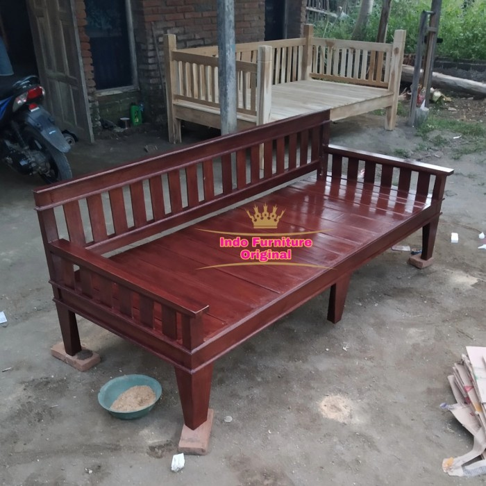 Jual Bale Bale Bangku Daybed Kursi Tamu Panjang Risban Kayu Kalimantan