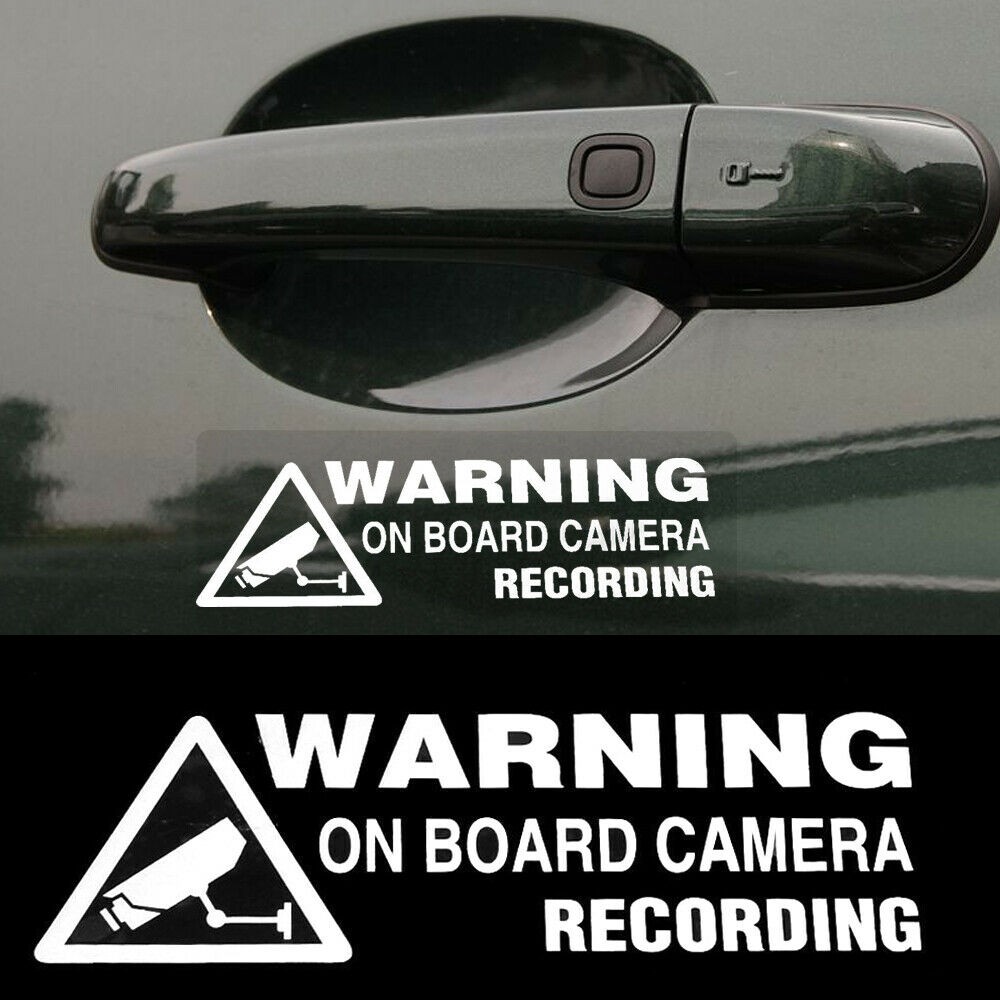 Jual Stiker Mobil Warning On Board Camera Recording - Car Sticker ...