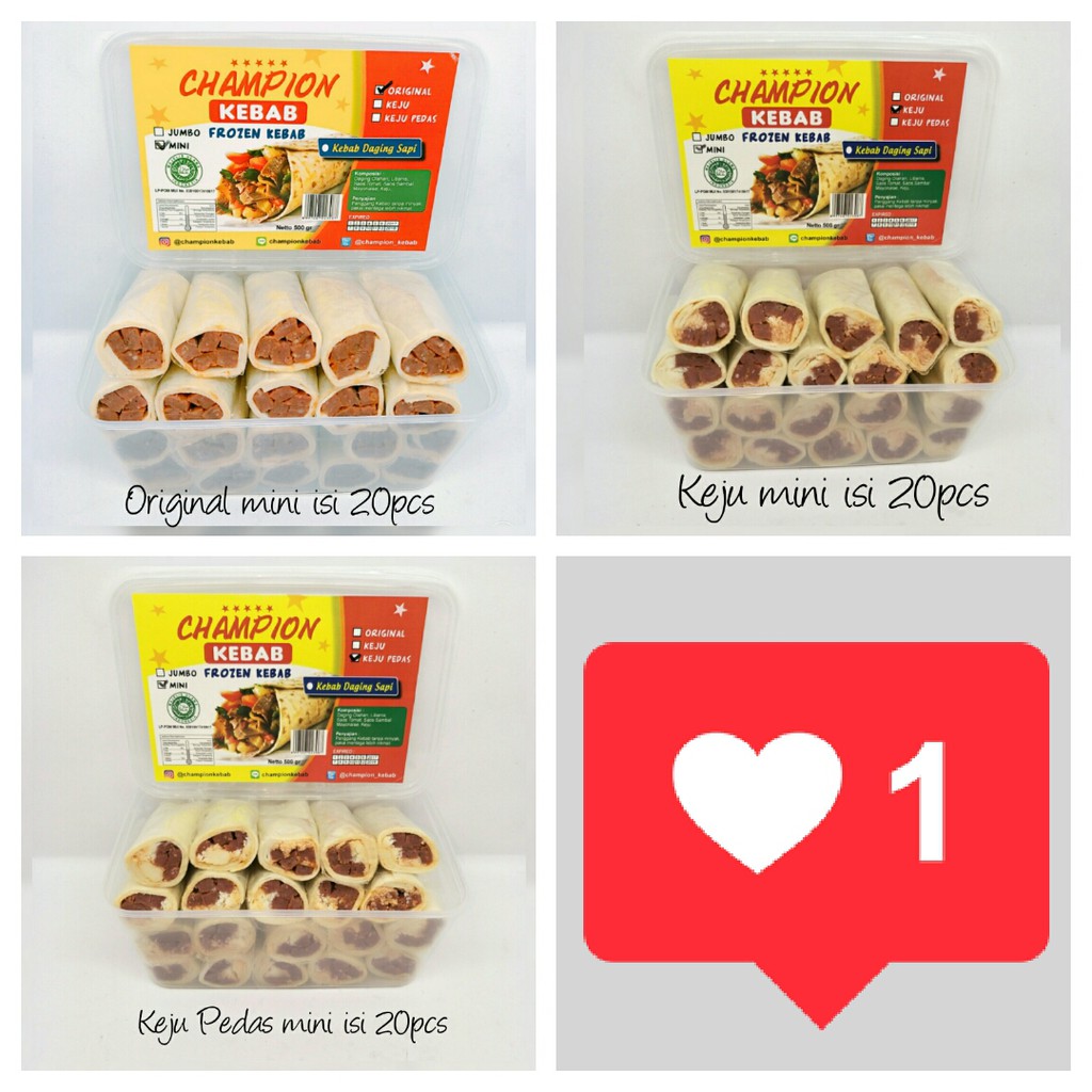 Jual KEBAB SAPI FROZEN KEJU PEDAS MINI ISI 20PCS. | Shopee Indonesia