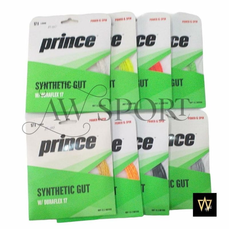 Prince Synthetic Gut Duraflex Black 1.25/17 Tennis String (Set)