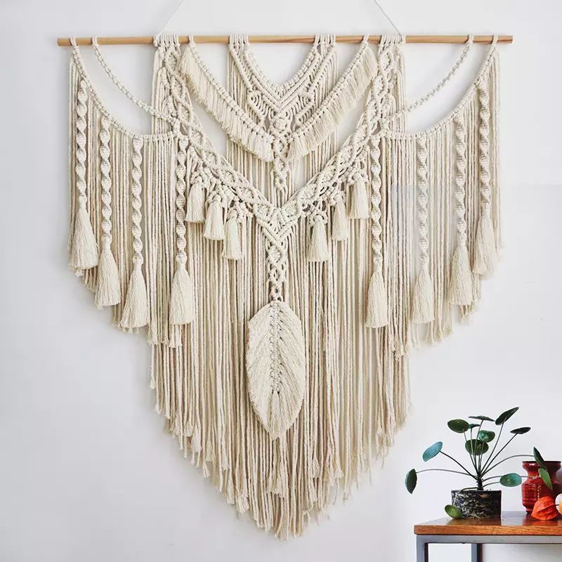 Jual MACRAME WALL HANGING RUMBAI DAUN HIASAN DINDING | Shopee Indonesia