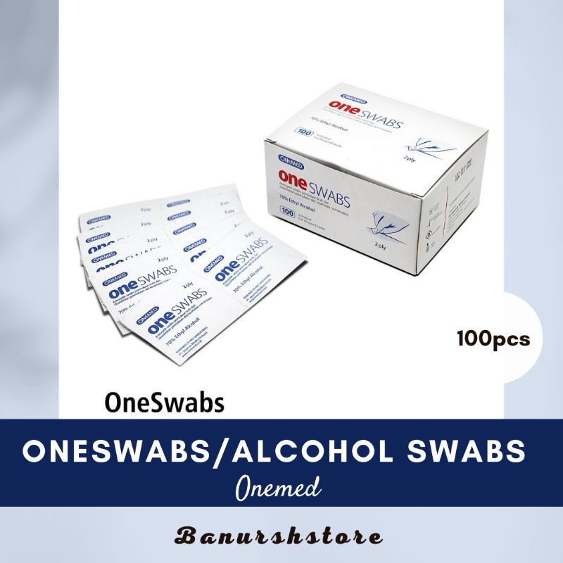 Jual oneswabs onemed box isi 100pcs alkohol swabs | Shopee Indonesia
