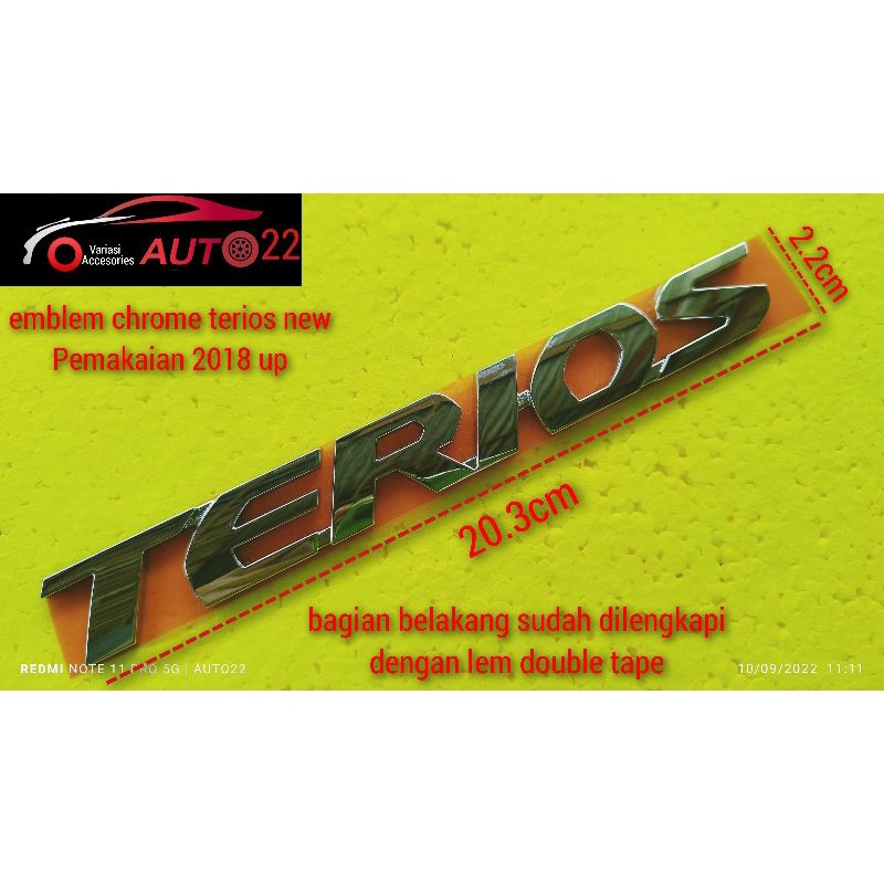 Jual emblem terios tulisan terios logo TERIOS new original | Shopee ...